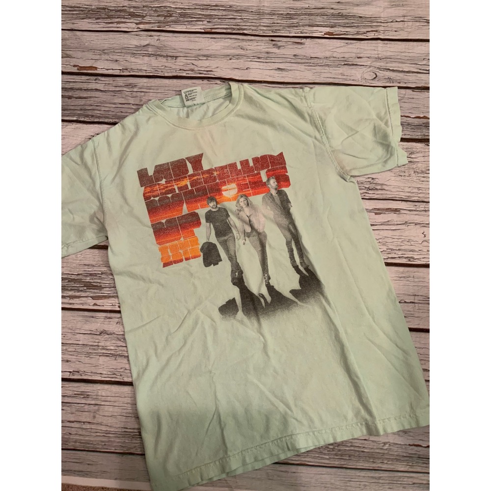 Comfort Colors Lady Antebellum Wheels Up 2015 Tour T-Shirt Mint Green Small